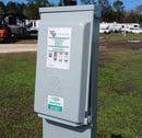 .0575-XCP RV Electricity Cashless Payment Station Pedestal Kit. Payment From Cell Phone Via Bluetooth For Hour, Day Or Weekly Timer Mode. Designed And Manufactured For; RV 50A/30A/20A Electricity Pedestal Vending