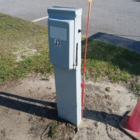 .0575-XCP RV Electricity Cashless Payment Station Pedestal Kit. Payment From Cell Phone Via Bluetooth For Hour, Day Or Weekly Timer Mode. Designed And Manufactured For; RV 50A/30A/20A Electricity Pedestal Vending