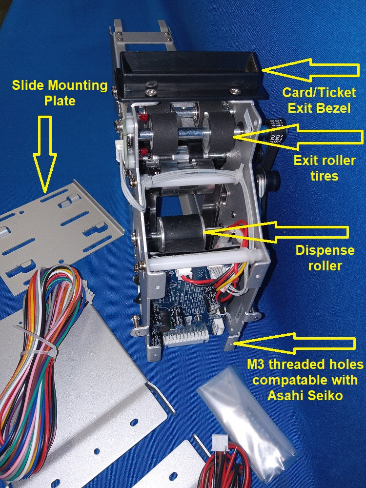 0.17 - Card & Ticket Dispenser Model TCD-180M 24V Serial, USB & Pulse Mode