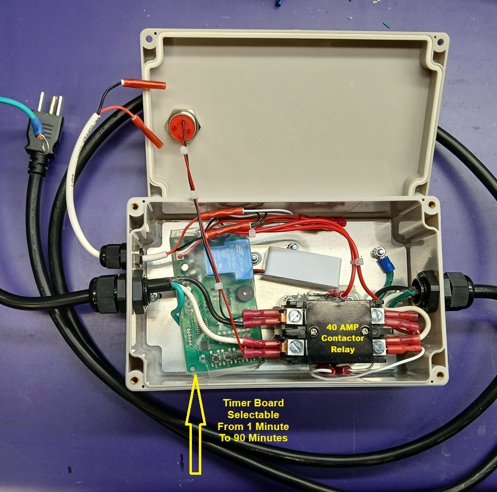 .053A - XCP 110~120V Electricity 40A Remote Timer Station Connected By 2 Wire Cable Or At Optional Cost Wireless To The Model 1006 Central Cashless Payment Station.