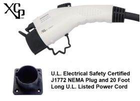 U.L. listed power cord and J1772 Plug and plug
